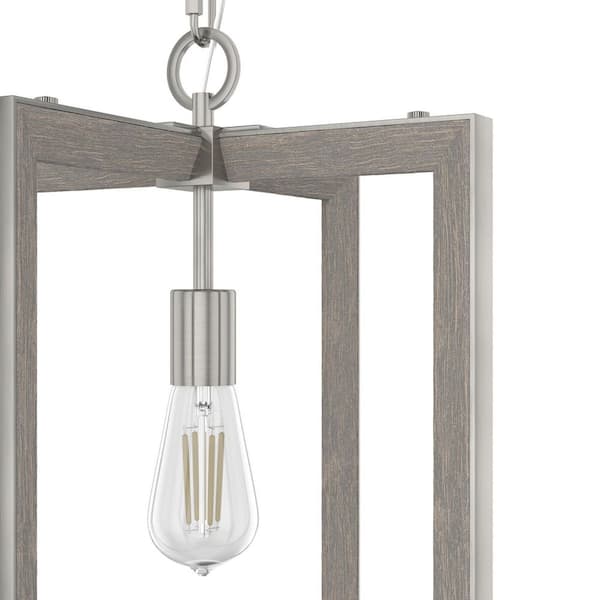 Hunter Woodburn 1-Light Brushed Nickel Island Pendant Light 19813