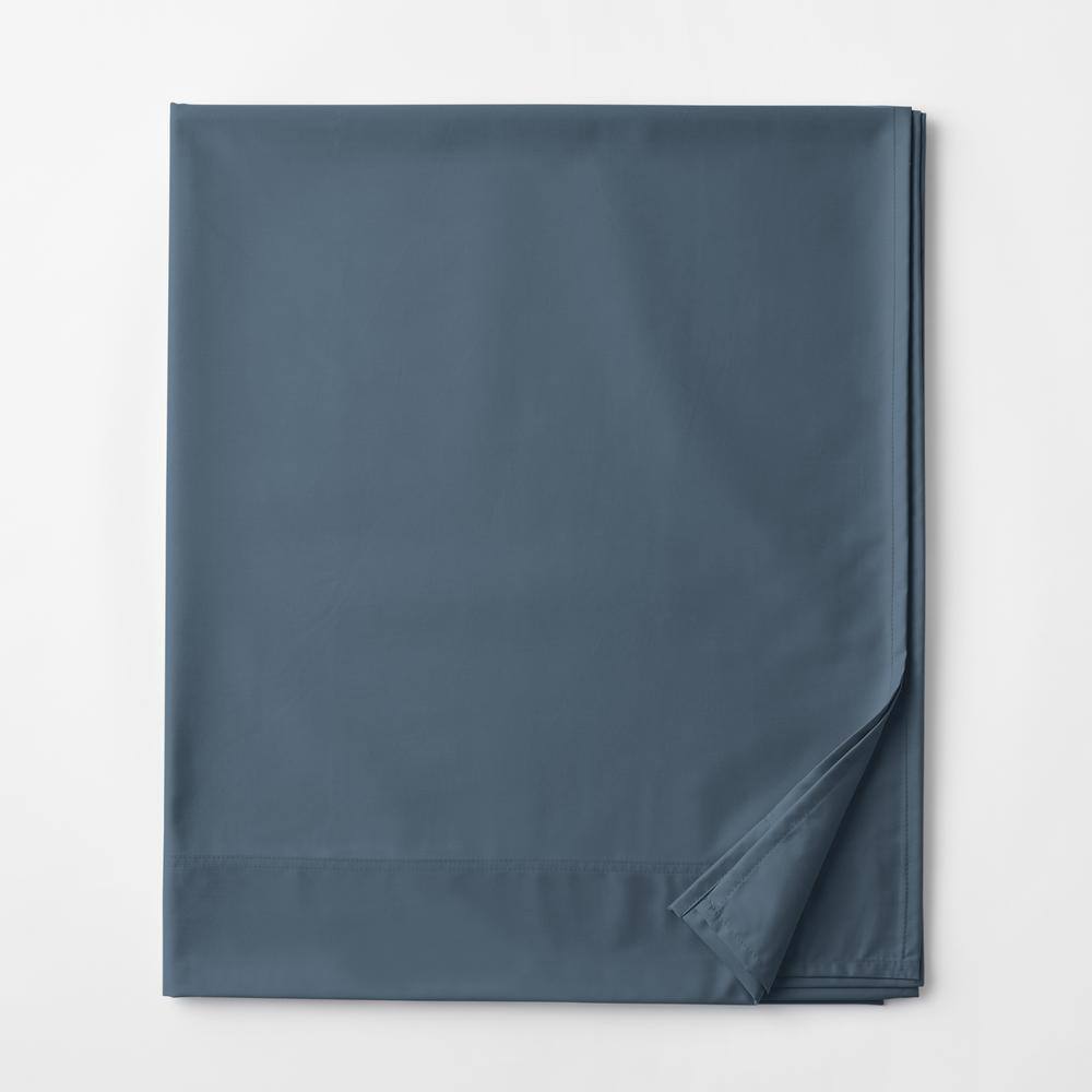 Legends Hotel Steel Blue 450-Thread Count Wrinkle-Free Supima Cotton Sateen Queen Flat Sheet price history on PriceWatchPro