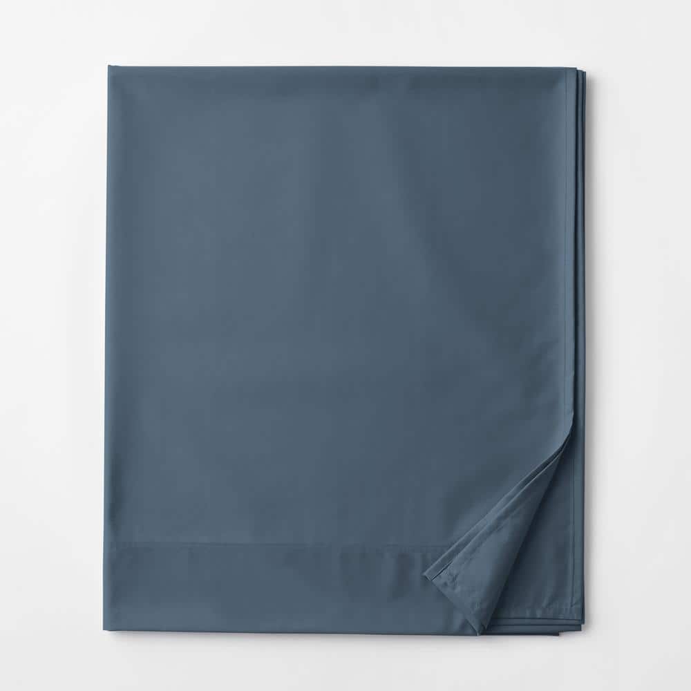 Legends Hotel Steel Blue 450-Thread Count Wrinkle-Free Supima Cotton Sateen California King Deep Pocket Flat Sheet price history on PriceWatchPro