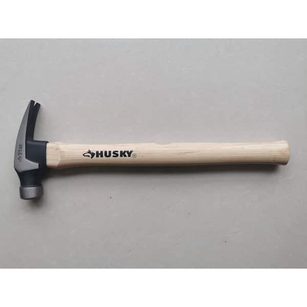 Husky 21 oz. Wood Milled Face with 17.7 in. Hickory Framing Hammer