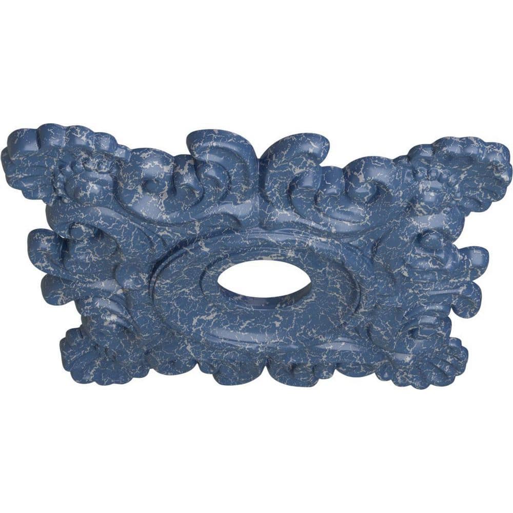 Americana Crackle Blue Polyurethane Ceiling Medallion