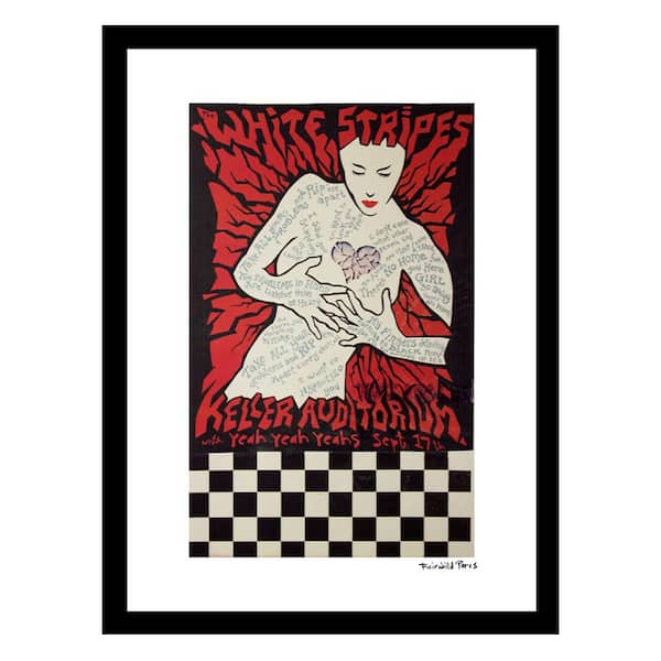 VENICE BEACH Collections White Stripes at Keller Auditorium Vintage by Fairchild Paris 1-Piece Framed Graphic Print Abstract 18 in. x 14 in.