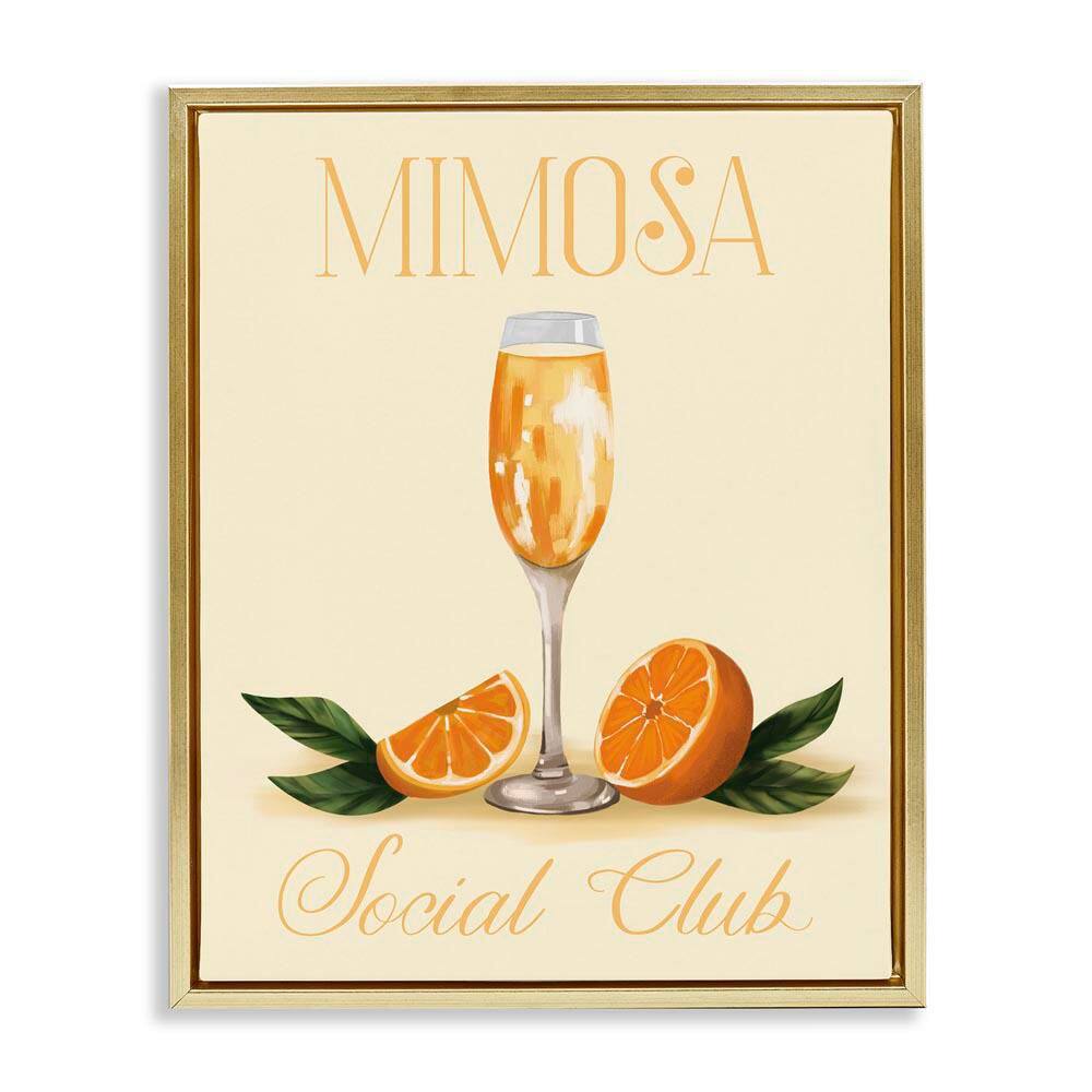Mimosa Social Club by Hey Bre! Creative Studio Gold Floater Frame Food Graphic Art Print 21 in. x 17 in. price history on PriceWatchPro