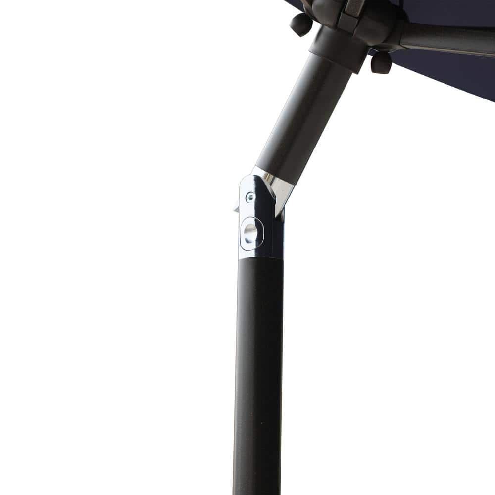 10ft Navy Blue Rectangular Aluminum Market Patio Umbrella