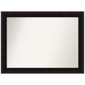 Portico Espresso 43.5 in. W x 32.5 in. H Non-Beveled Wood Bathroom Wall Mirror in Brown