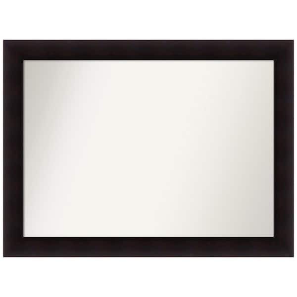 Amanti Art Portico Espresso 43.5 in. W x 32.5 in. H Non-Beveled Wood Bathroom Wall Mirror in Brown