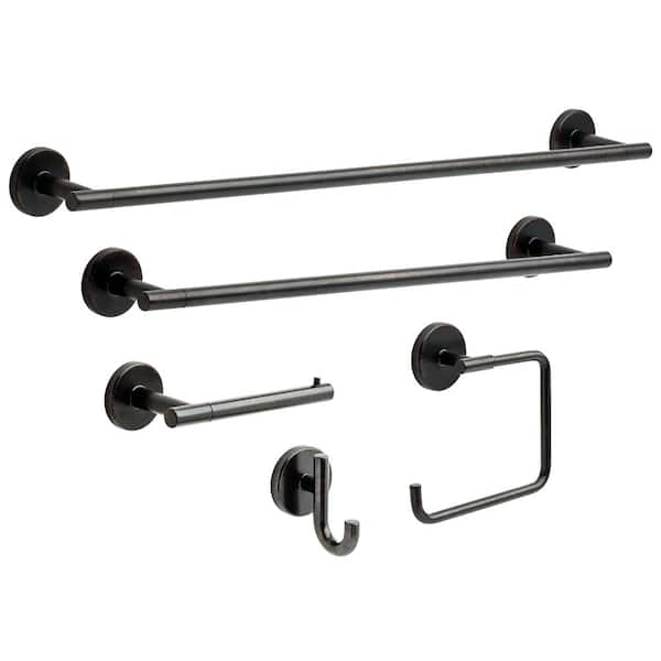 Reviews for Delta Trinsic Single Towel Hook Bath Hardware Accessory in  Venetian Bronze