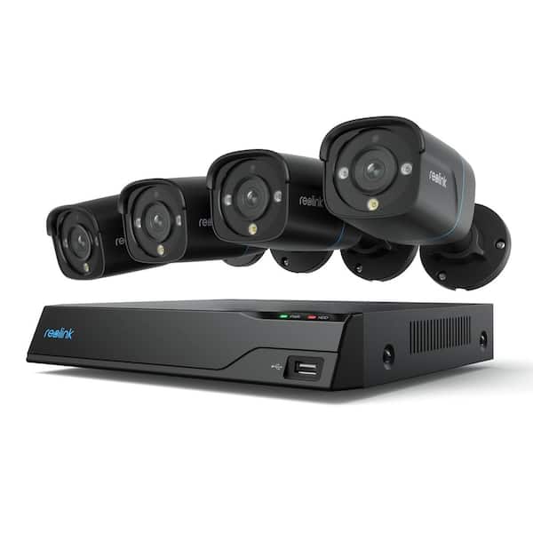 8-Channel NVR System with 4 x 8MP Bullet PoE Camera