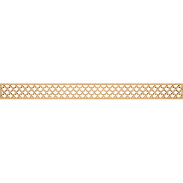 Ekena Millwork Hudson Fretwork 0.375 in. D x 46.375 in. W x 4 in. L MDF Wood Panel Moulding