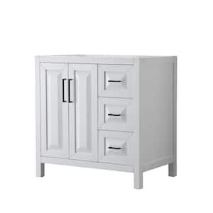 Daria 35 in. W x 21.5 in. D x 35 in. H Single Bath Vanity Cabinet without Top in White