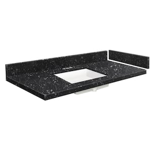 60.5 in. W x 22.25 in. D Quartz Vanity Top in Interlude with 4 in. Centerset with White Basin