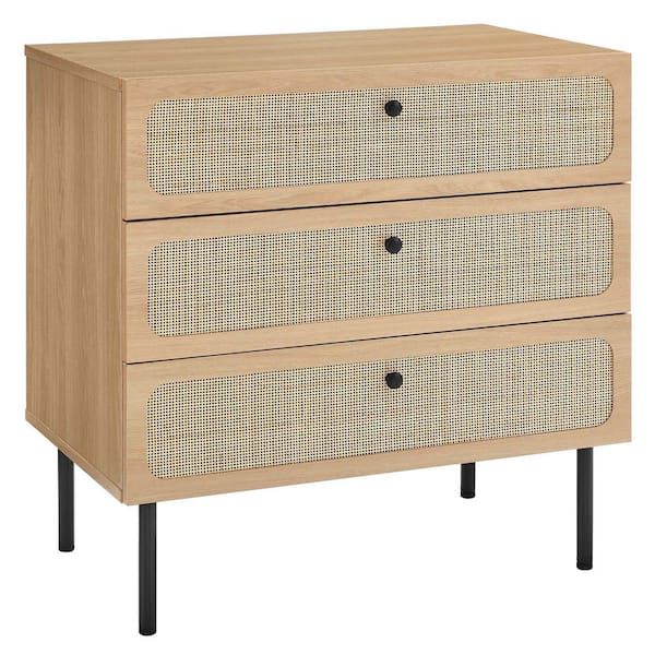MODWAY Chaucer in Oak 3-Drawer 31 in. Chest of Drawers