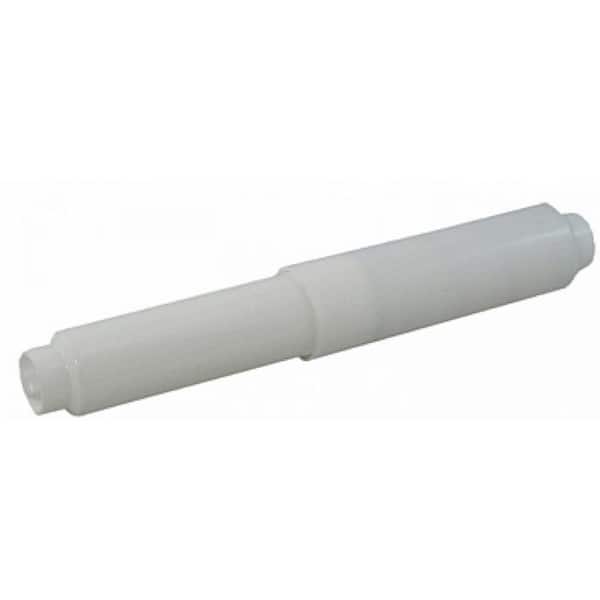 Unbranded 8 in. x 2.5 in. Wall-Mount Toilet Paper Roll Holder Roller in Plastic White 16GS-34940