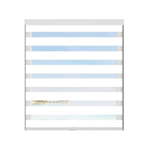 High Quality White Cordless Light Control Free Stop Polyester 77 in. Cell Layers Roller Shades-24 in. W x 72 in. L