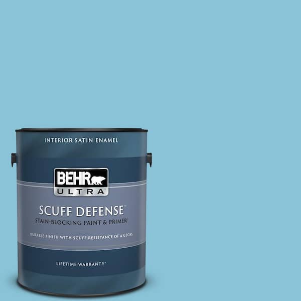 Better Homes & Gardens Interior Paint and Primer, Cottage Blue / Blue, 1  Gallon, Satin 