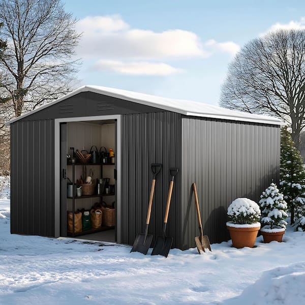 Nuu Garden 8 ft. x 10 ft. Metal Outdoor Backyard Garden Storage