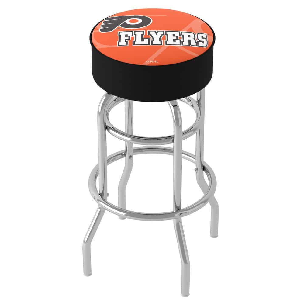 Philadelphia Flyers Watermark 31 in. Red Backless Metal Bar Stool with Viny