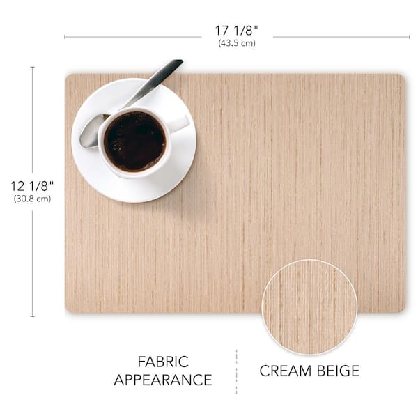 EveryTable 18 in. x 12 in. Coffee Diamondback PVC Placemat (Set of 6)