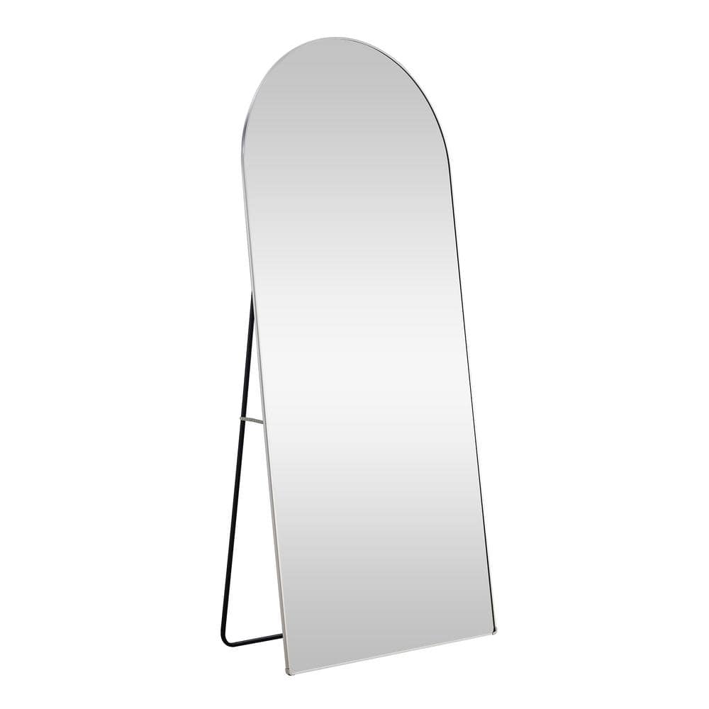 31.5 in. W x 71 in. H Fourth Generation Arch Frame Silver Full Body Mirror,