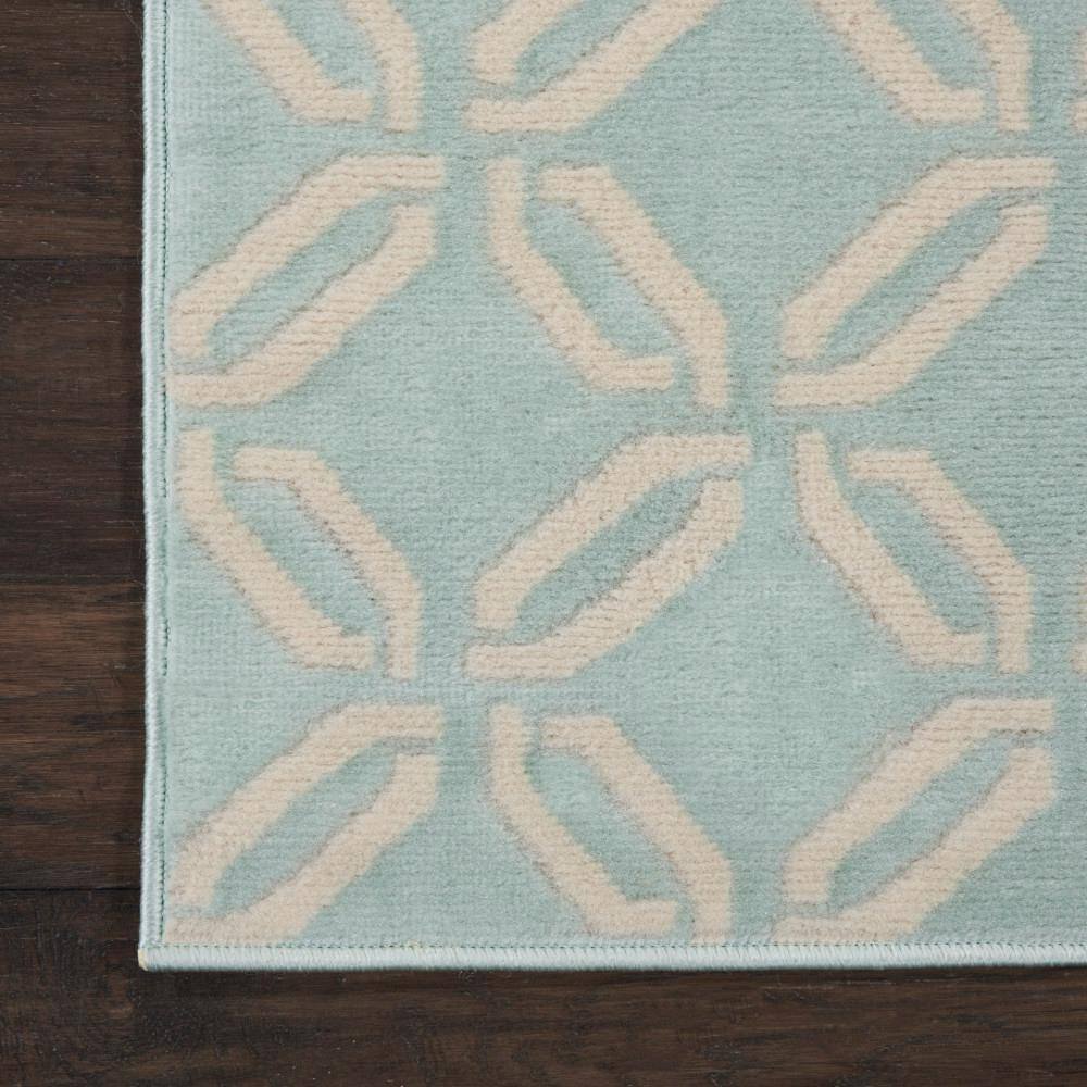 Green Trellis Synthetic Reversible 2' x 4' Area Rug