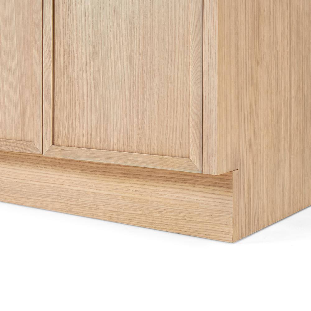 Kelly 73" White Oak Double Sink Vanity with Marble Top
