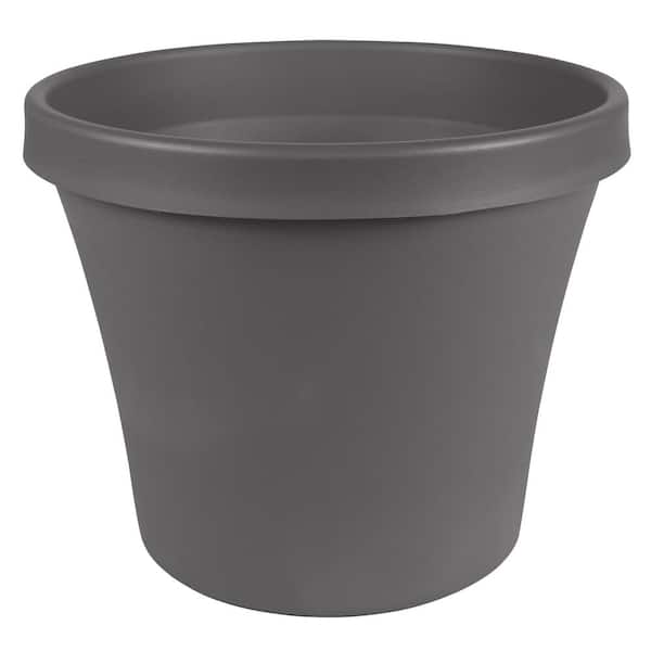 4 TR04908 4 Charcoal Gray Bloem Terra Pot Planter 