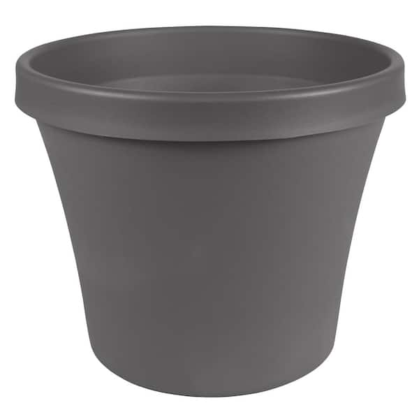 Bloem Terra 4 in. Charcoal Plastic Planter