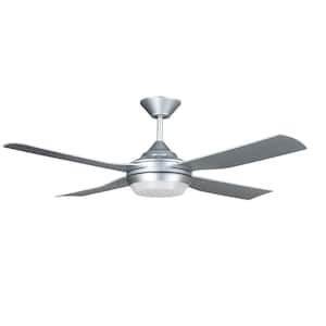 Moonah 52 in. LED Light Silver Ceiling Fan with Remote Control