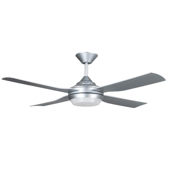 Lucci Air Moonah 52 in. LED Light Silver Ceiling Fan with Remote Control