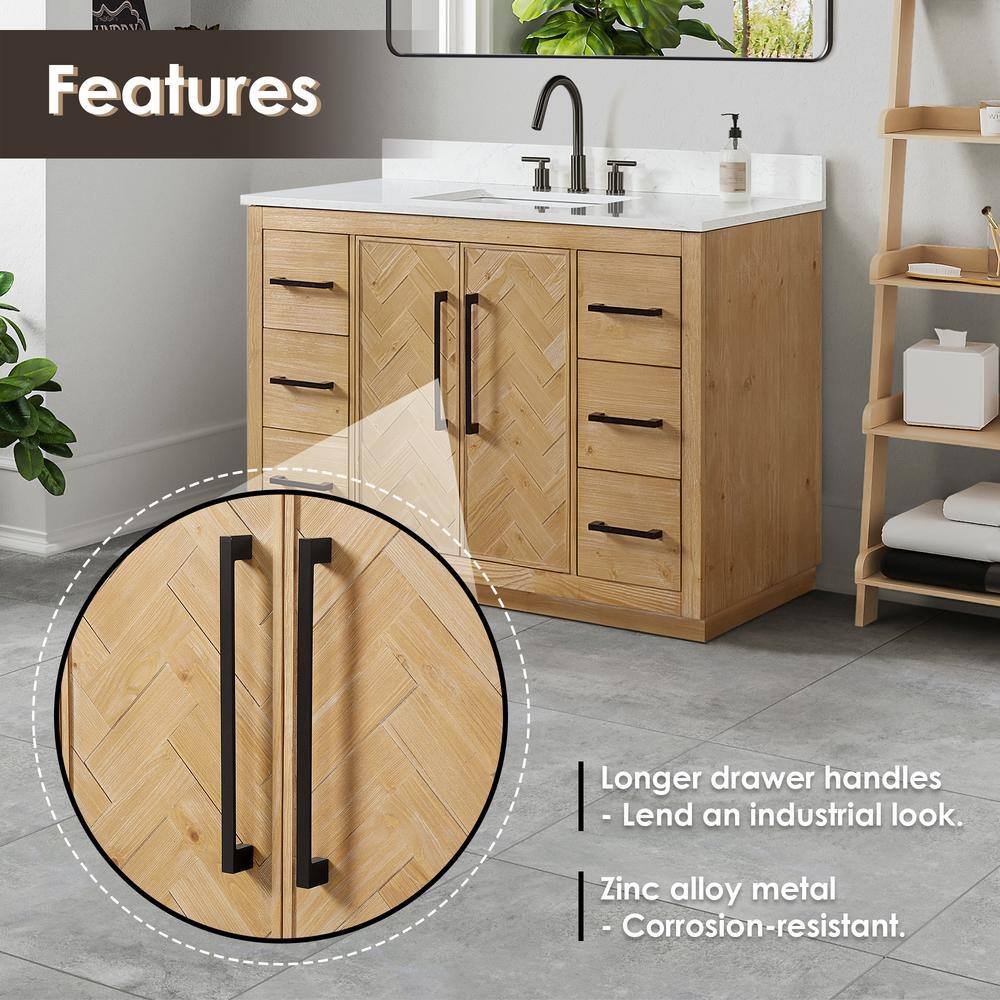 Bellavia 48" Weathered Fir Wood Vanity with Engineered Stone Top