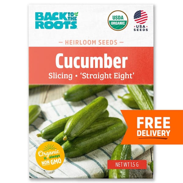 Back to the Roots Organic Cucumber 'Straight 8' Gardening Seeds