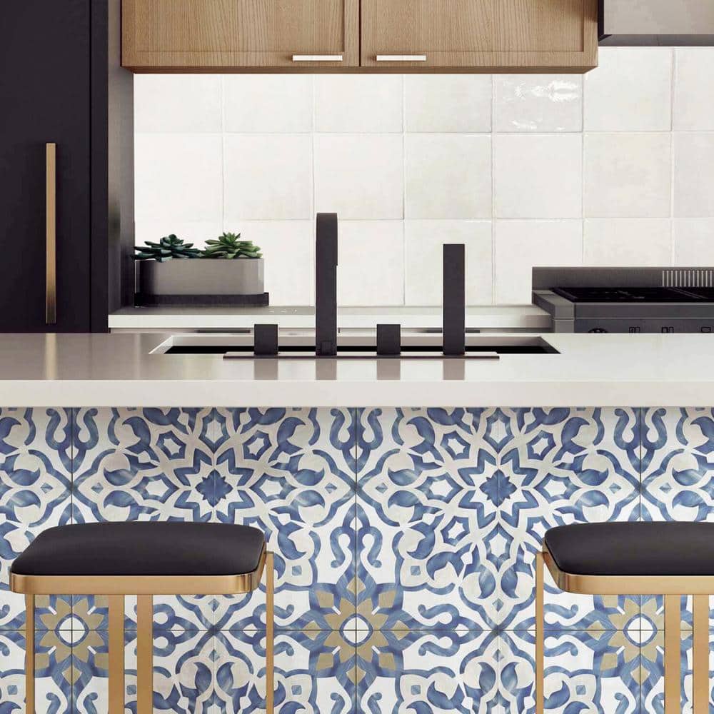 Cloe Square Glossy Creme Ceramic Wall Tile 5 x 5