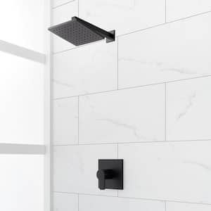 Hibiscus Single Handle 1-Spray Shower Faucet 1.8 GPM with Pressure Balanced in. Matte Black