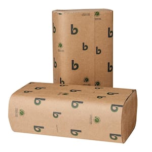 Green Multi-fold Towels Natural White 9 1/8 x 9 1/2 (250 Sheets per Pack, 16 Packs per Carton)