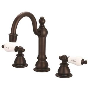 Vintage Classic 8 in. Widespread 2-Handle High Arc Bathroom Faucet with Pop-Up Drain in Oil Rubbed Bronze