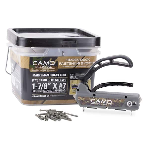 DeckPac 875 1-⅞ in. Exterior Coated Trimhead Hidden Edge Deck Screws with Marksman Pro-X1 and Driver Bits