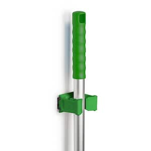 Universal Garage Wall Mount Tool Holder 3 in. Durable Plastic Mounts to Wall or Rail (Sold Separate) Green (2-Pack)