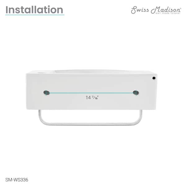 Swiss Madison Chateau 21.5 in. Right Side Faucet Wall-Mount