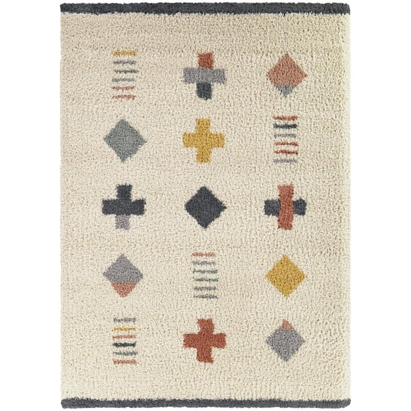 BALTA Everard Cream 5 ft. x 7 ft. Geometric Area Rug