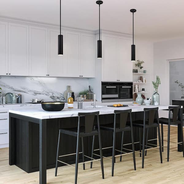 Edvivi 1-Light Matte Black Modern Mini Pendant Light with