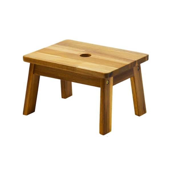 Wateday Natural Bench for Kids 8.8 in. H x 15 in. W x 10.2 in. D