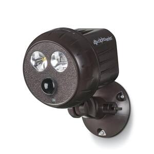 Alpha Series 400 Lumens 180-Degree Motion Activated Spotlight with Protective Red and Blue Enforcer Lights Plus Remote