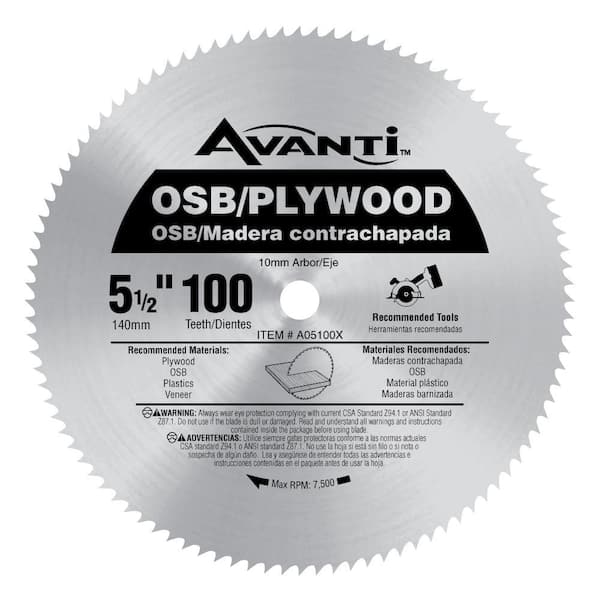 Avanti 5 1 2 In X 100 Tooth Osb, Best Saw Blade For Cutting Hardwood Flooring