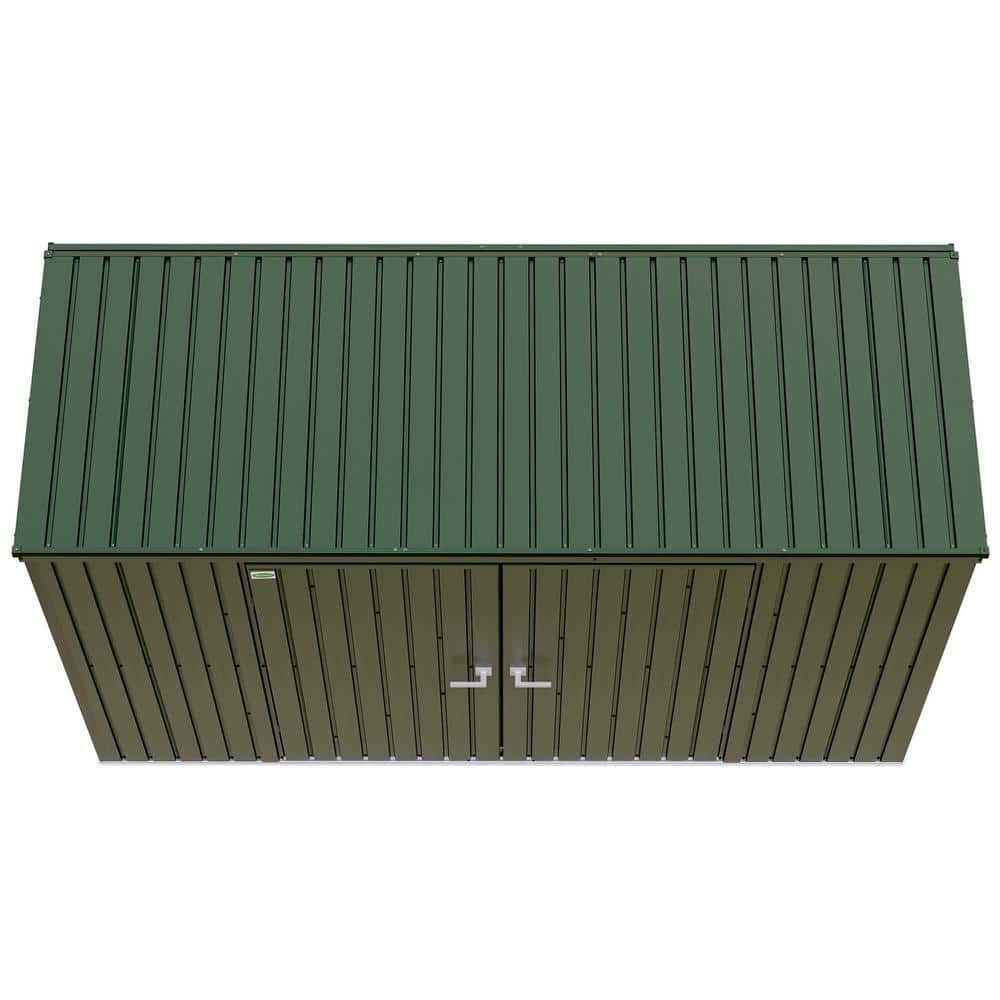 Scotts 10' x 4' Green Galvanized Steel Garden Storage Shed