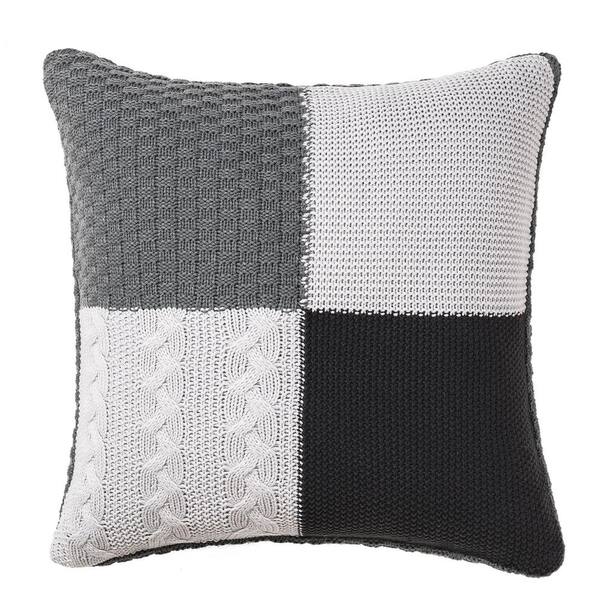 Allied Home 100% Acrylic Multi-Colored Sweater Knit Decorative 20 in. x 20 in. Throw Pillow