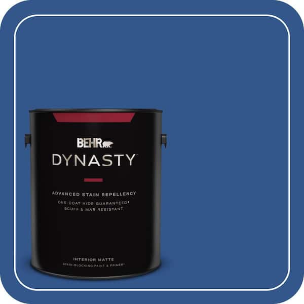 BEHR DYNASTY 1 gal. #PPU15-03 Dark Cobalt Blue Matte Interior Stain-Blocking Paint & Primer