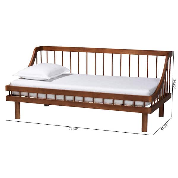 Baxton Studio Helio Walnut Brown Twin Daybed 250-13550-HD - The