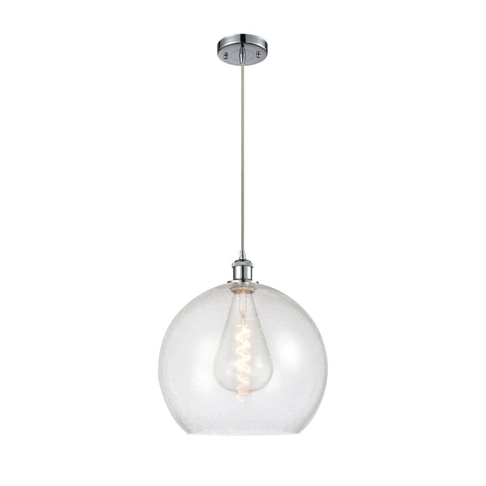 Athens Polished Chrome Glass Mini Pendant Light