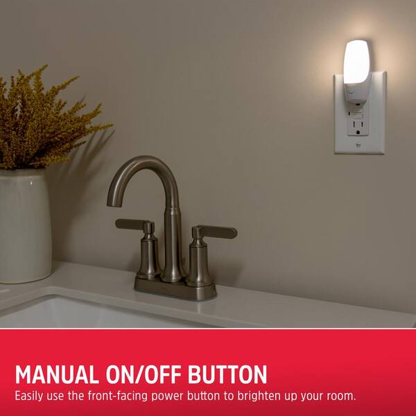 manual on/off oblong bright light Night light: LED plug in light for any room 