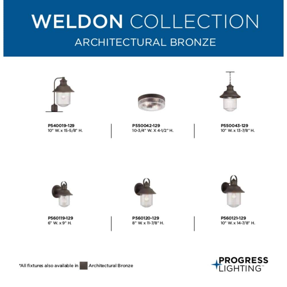 Weldon Bronze 2-Light Clear Seeded Glass Flush Mount